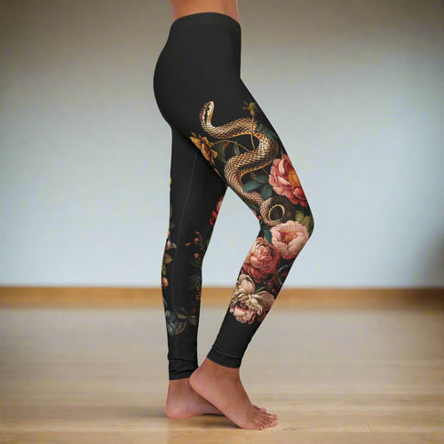 Floral Snake Leggings