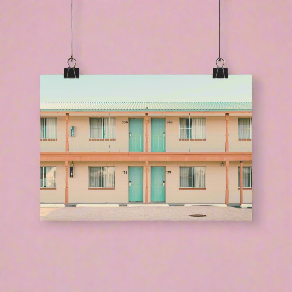 Retro Americana Motel Print