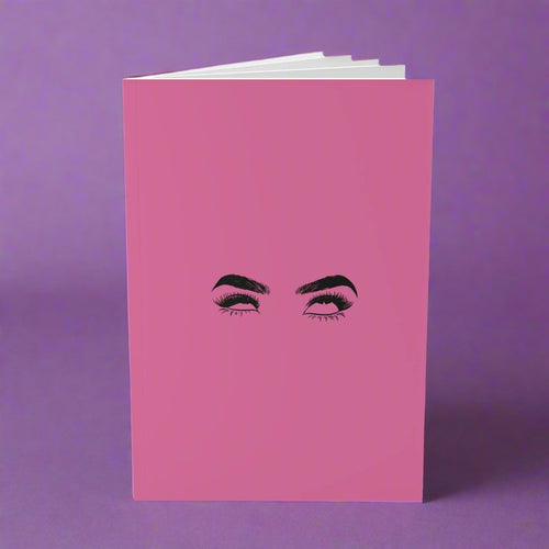 Major Eye Roll Print Pink Notebook