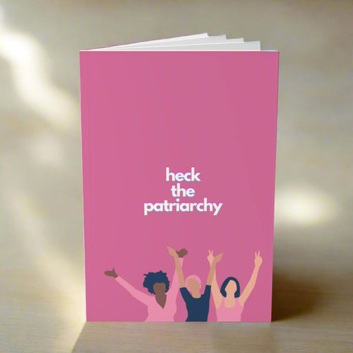 Heck The Patriarchy Print Pink Softcover A5 Notebook | Bright Pink Notebook Journal