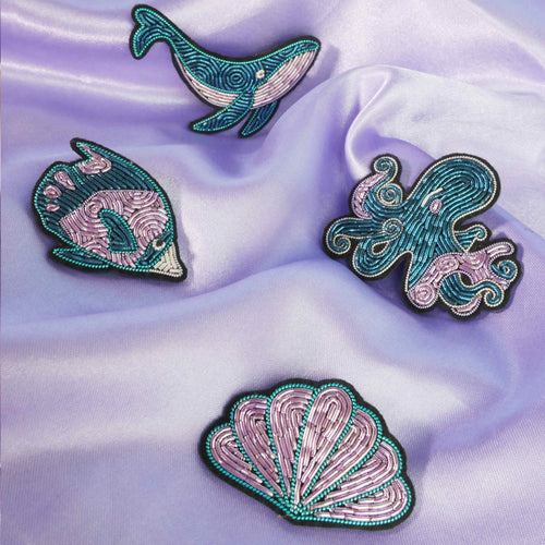 Iridescent Shell Brooch