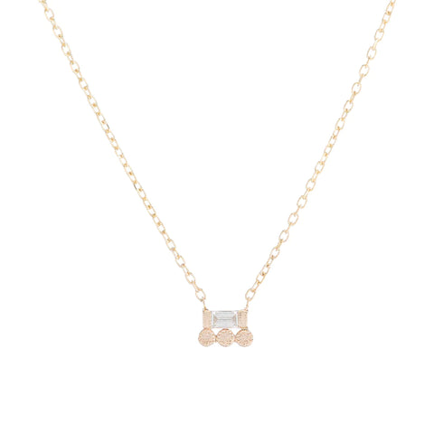 Baguette Dot Necklace