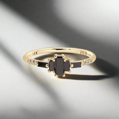 Jennie Kwon Black Diamond Marcato Ring