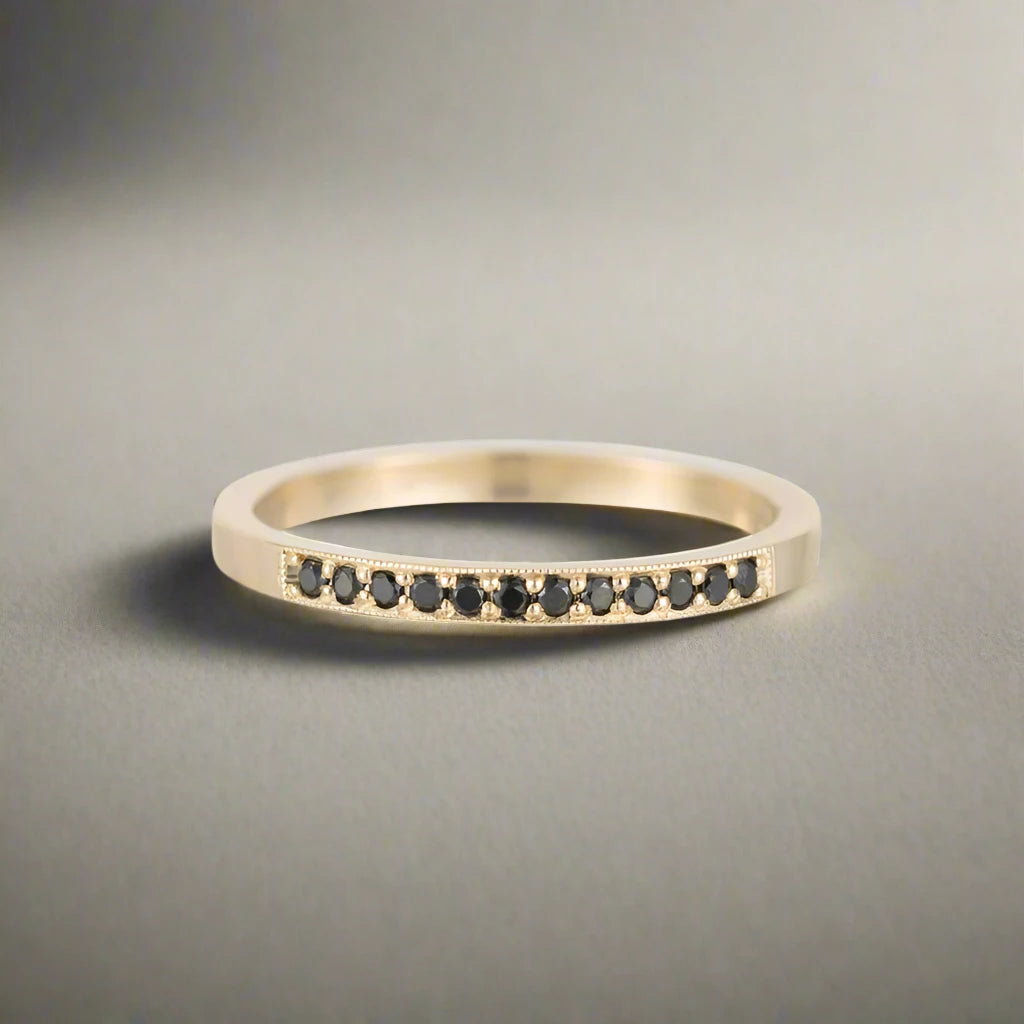 Jennie Kwon Black Diamond Milli Band Ring