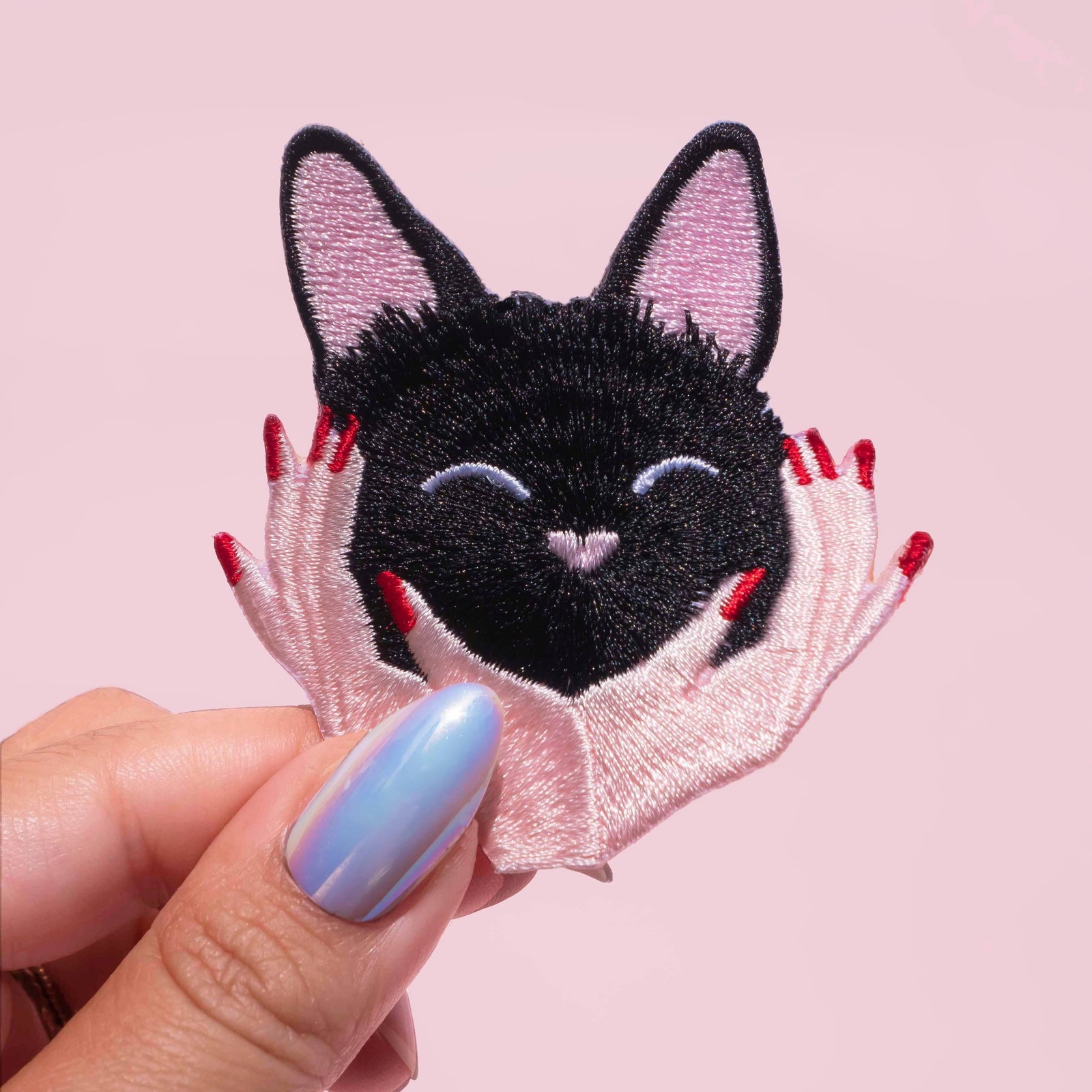 Cat Hug Iron-on Patch