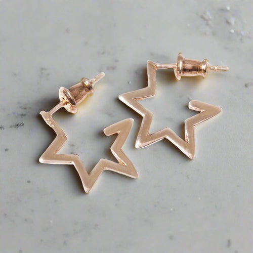 Star Hoop Earrings